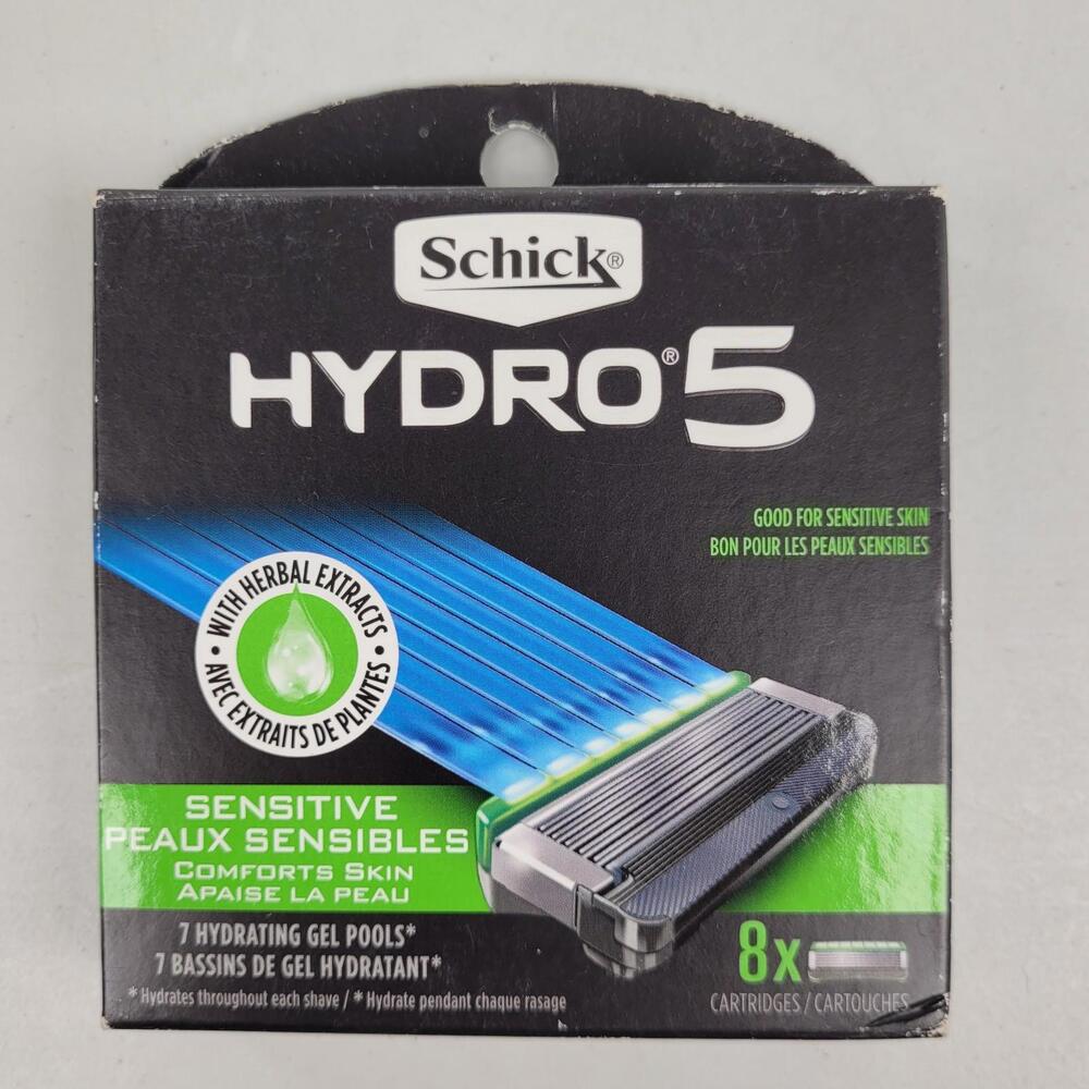 Schick Hydro 5 or 3 Sensitive Skin Comfort 5-Blade Razor Refill 8 x Cartridge